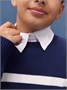 Свитер детский вязаный Amarobaby STRIP, цвет синий AB-OD24-S26/20-128