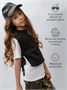 Жилет вязаный детский Amarobaby BOW, цвет черный AB-OD24-KNIT10B/09-128