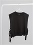 Жилет вязаный детский Amarobaby BOW, цвет черный AB-OD24-KNIT10B/09-128