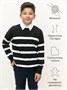 Свитер детский вязаный Amarobaby STRIP, цвет черный AB-OD24-S26/09-128