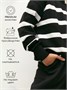 Свитер детский вязаный Amarobaby STRIP, цвет черный AB-OD24-S26/09-128