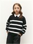 Свитер детский вязаный Amarobaby STRIP, цвет черный AB-OD24-S26/09-128