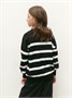 Свитер детский вязаный Amarobaby STRIP, цвет черный AB-OD24-S26/09-128