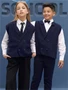 Жилет Amarobaby Pure Love School Vest, вязаный, синий AB-OD24-PLSV1001/20-128