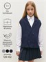 Жилет Amarobaby Pure Love School Vest, вязаный, синий AB-OD24-PLSV1001/20-128