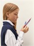 Жилет Amarobaby Pure Love School Vest, вязаный, синий AB-OD24-PLSV1001/20-128