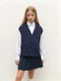 Жилет Amarobaby Pure Love School Vest, вязаный, синий AB-OD24-PLSV1001/20-128