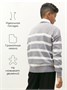 Свитер детский вязаный Amarobaby STRIP, цвет серый AB-OD24-S26/11-128