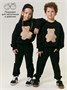 Костюм детский с принтом мишки Amarobaby TEDDY, цвет черный AB-OD24-T11/09-98