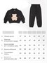 Костюм детский с принтом мишки Amarobaby TEDDY, цвет черный AB-OD24-T11/09-98