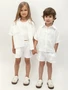 Костюм детский муслиновый Amarobaby EASY, цвет белый AB-OD24-E2201/00-104