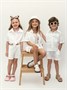 Костюм детский муслиновый Amarobaby EASY, цвет белый AB-OD24-E2201/00-104