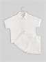 Костюм детский муслиновый Amarobaby EASY, цвет белый AB-OD24-E2201/00-104