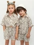 Костюм детский муслиновый Amarobaby EASY, цвет леопард AB-OD24-E2201/23-104