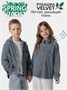 Рубашка детская вельветовая Amarobaby VELVET, цвет серо-голубой AB-OD23-V33/44-122