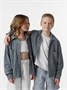 Рубашка детская вельветовая Amarobaby VELVET, цвет серо-голубой AB-OD23-V33/44-122