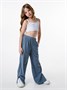 Брюки детские вельветовые с разрезом Amarobaby WIDE, цвет голубой AB-OD23-W6/19-122
