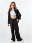 Брюки детские вельветовые с разрезом Amarobaby WIDE, цвет черный AB-OD23-W6/09-122