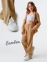 Брюки детские вельветовые с разрезом Amarobaby WIDE, цвет бежевый AB-OD23-W6/03-122
