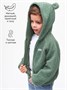 Кофта детская на молнии с подкладом и капюшоном с ушками Amarobaby BEAR, цвет зеленый AB-OD23-B12/13-98