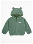 Кофта детская на молнии с подкладом и капюшоном с ушками Amarobaby BEAR, цвет зеленый AB-OD23-B12/13-98