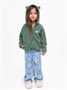 Кофта детская на молнии с подкладом и капюшоном с ушками Amarobaby BEAR, цвет зеленый AB-OD23-B12/13-98