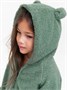 Кофта детская на молнии с подкладом и капюшоном с ушками Amarobaby BEAR, цвет зеленый AB-OD23-B12/13-98