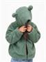 Кофта детская на молнии с подкладом и капюшоном с ушками Amarobaby BEAR, цвет зеленый AB-OD23-B12/13-98