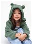 Кофта детская на молнии с подкладом и капюшоном с ушками Amarobaby BEAR, цвет зеленый AB-OD23-B12/13-98