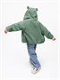 Кофта детская на молнии с подкладом и капюшоном с ушками Amarobaby BEAR, цвет зеленый AB-OD23-B12/13-98