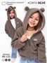 Кофта детская на молнии с подкладом и капюшоном с ушками Amarobaby BEAR, цвет коричневый AB-OD23-B12/12-98