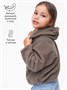 Кофта детская на молнии с подкладом и капюшоном с ушками Amarobaby BEAR, цвет коричневый AB-OD23-B12/12-98