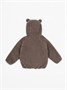 Кофта детская на молнии с подкладом и капюшоном с ушками Amarobaby BEAR, цвет коричневый AB-OD23-B12/12-98