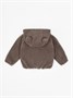 Кофта детская на молнии с подкладом и капюшоном с ушками Amarobaby BEAR, цвет коричневый AB-OD23-B12/12-98
