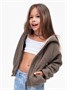 Кофта детская на молнии с подкладом и капюшоном с ушками Amarobaby BEAR, цвет коричневый AB-OD23-B12/12-98