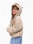 Кофта детская на молнии с подкладом и капюшоном с ушками Amarobaby BEAR, цвет бежевый AB-OD23-B12/03-98