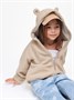 Кофта детская на молнии с подкладом и капюшоном с ушками Amarobaby BEAR, цвет бежевый AB-OD23-B12/03-98