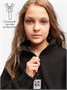 Толстовка детская с молнией на горловине Amarobaby COMFORT, цвет черный AB-OD23-32C/09-128