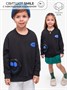 Свитшот с накладным карманом Amarobaby SMILE, цвет черный AB-OD23-S28/09-110