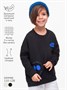 Свитшот с накладным карманом Amarobaby SMILE, цвет черный AB-OD23-S28/09-110