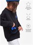 Свитшот с накладным карманом Amarobaby SMILE, цвет черный AB-OD23-S28/09-110