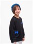 Свитшот с накладным карманом Amarobaby SMILE, цвет черный AB-OD23-S28/09-110