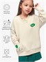 Свитшот с накладным карманом Amarobaby SMILE, цвет кремовый AB-OD23-S28/02-110