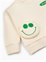Свитшот с накладным карманом Amarobaby SMILE, цвет кремовый AB-OD23-S28/02-110