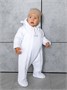 Комбинезон детский демисезонный Amarobaby Spring, белый AB-OD23-6201N-BE-62