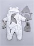 Комбинезон детский демисезонный Amarobaby Spring, белый AB-OD23-6201N-BE-62