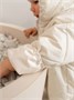 Комбинезон детский демисезонный стеганый с закрытыми ножками Amarobaby ELF, молочный AB-OD23-6201EL-33-62