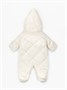 Комбинезон детский демисезонный стеганый с закрытыми ножками Amarobaby ELF, молочный AB-OD23-6201EL-33-62