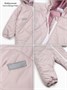 Комбинезон детский демисезонный стеганый с закрытыми ножками Amarobaby ELF, лавандово-серый AB-OD23-6201EL-40-62