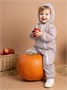 Комбинезон детский демисезонный стеганый с закрытыми ножками Amarobaby ELF, лавандово-серый AB-OD23-6201EL-40-62